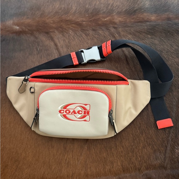 Coach Beige and Orange CH110 Waist Bag - Picture 1 of 6